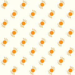 Minimalist Sun Vector Seamless Pattern