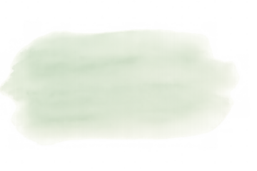 Pastel green watercolor stain with visible brush strokes isolated on transparent background, ideal for adding a touch of color to designs