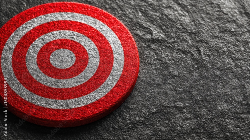 Poster dynamic goal management icon representing a dart with multiple project paths symbolizing strategic p