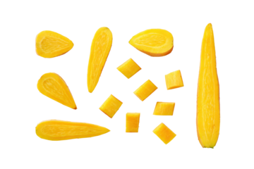 Single yellow carrot cross-section macro suitable for seed-catalog inserts and agricultural science posters