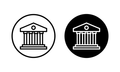Bank icon vector illustration. Bank sign and symbol, museum, university