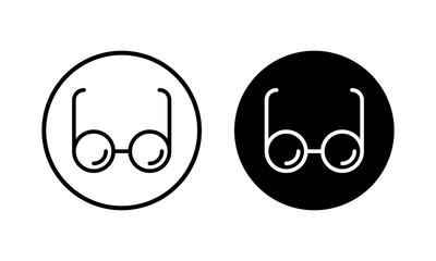 Glasses icon vector illustration. Glasses sign and symbol