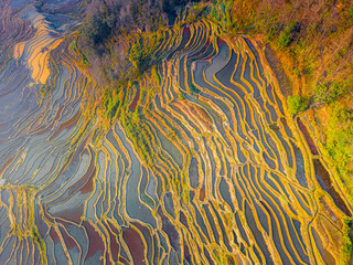 Yuanyang Rice Terraces is one of the UNESCO world heritage,Yunnan, China, Bada
