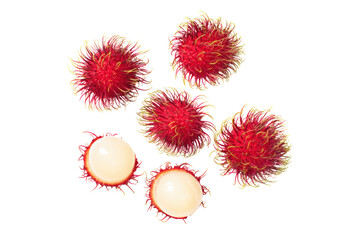 Minimal rambutan-seed motif on transparent background supplies playful texture to island-themed stationery and merch tags
