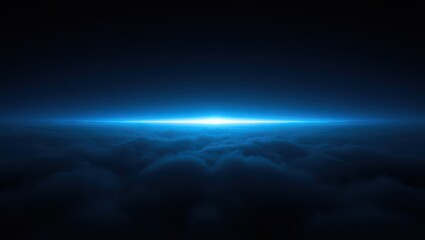 Fototapeta premium Vast expanse of clouds illuminated by a distant light source