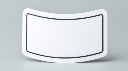 Blank Curved White Signboard  Modern Design  Template  Mockup  Branding  Signage  Corporat