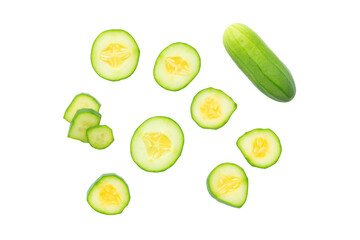 Whole yellow mini cucumber isolated on transparent background brings gourmet flair to pickling-kit branding