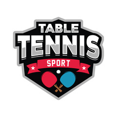Table Tennis Tournament Logo Design Vector