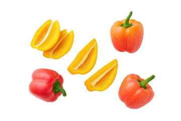 Neat yellow-pepper ring grid on transparent background perfect for snack-pack pattern mock-ups