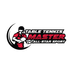 Table Tennis Championship Logo Design Vector
