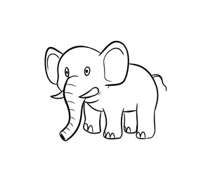 elephant digital drawing illustration isolated