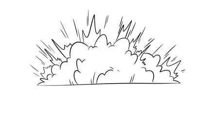 explosion digital drawing illustration isolated