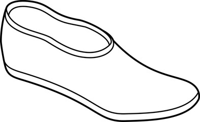 Trampoline shoes outline vector
