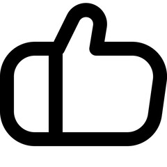 thumb up icon on black background