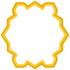 Gold islamic window shape. Arabic golden arch, ramadan kareem frames. Muslim mosque silhouette of moroccan border, portal. Eid mubarak oriental mirror set. Golden Classic Islamic Frame.