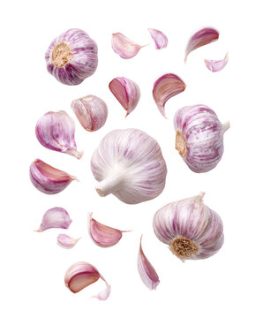 Minimal garlic motif evenly repeated isolated, excellent for herb-mix packaging
