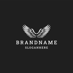 Fototapeta premium Wings logo vector icon illustration style