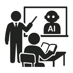 AIを学ぶ授業のイラスト