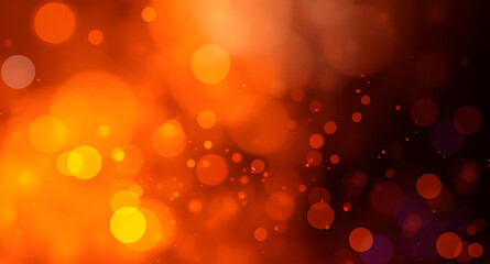 Fototapeta premium Abstract Fiery Lights Sparkle and Dance Across a Dark Background