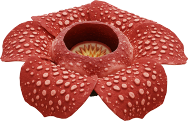 Stunning Rafflesia Arnoldii Flower Close up Detail Red Petals Unique Texture Tropical Bloom