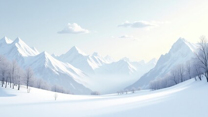 Fototapeta premium winter mountain landscape