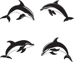 Fototapeta premium Dolphin Svg Bundle