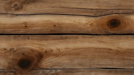 Fototapeta premium Abstract background of brown wooden planks with unique grain swirls and organic knots texture