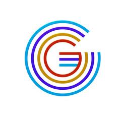 G  Letter 3D Shape Parallel lines Text