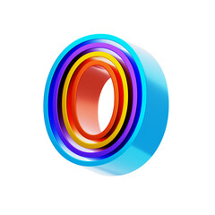 3D Number 0 Shape Parallel lines Text