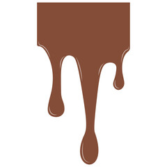 Milk Chocolate Drip. Melted chocolate dripping for corner, border, background illustration. Chocolate dripped. Melted Chocolate Drip Liquid Element.