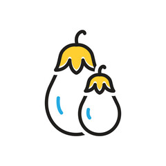 Multi color icon for eggplant