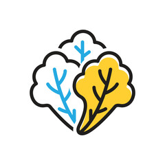 Multi color icon for lettuce