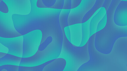 Abstract Teal and Blue Liquid Motion Design