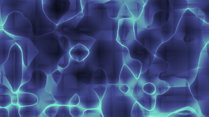 Abstract Blue Glowing Energy Swirls