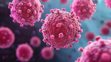 High-definition image of virus particles.