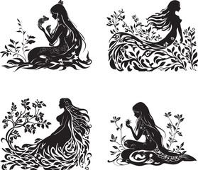 Obraz premium Mermaid SVG Bundle