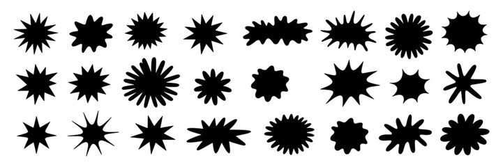 Vector ink splatter silhouettes with autumn color leaf design