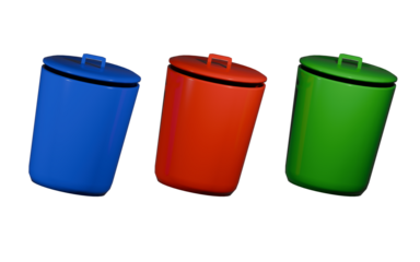 trash can three object for any purpose