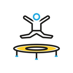 Multi color icon for jumping