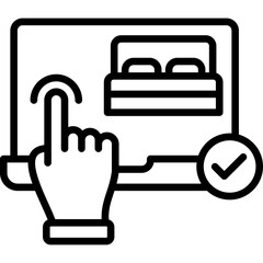 Obraz premium Hotel Booking Icon