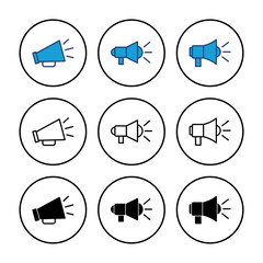 Megaphone icon vector. Loudspeaker icon vector.