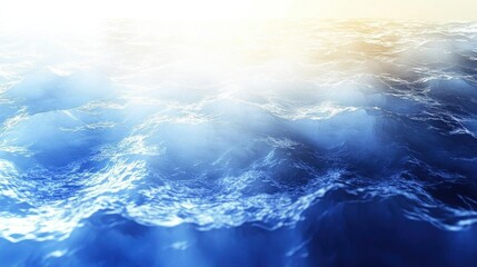 Ocean Waves Sunlight Blue Water Nature Background Texture