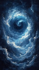 Ocean Vortex Whirlpool Deep Sea Abyss Blue Water