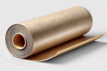 Organic kraft roll on white background high resolution picture