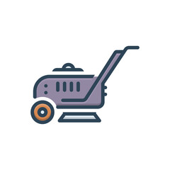Color illustration icon for cleaning machine