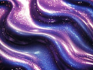 Cosmic Galaxy Purple Glitter Shimmer Abstract Background