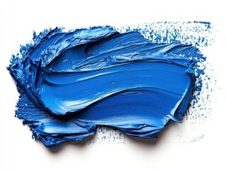 Abstract Blue Paint Texture Swirl Brush Stroke