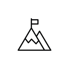 Mountain icon vector.  in line style design on white background. vector illustration