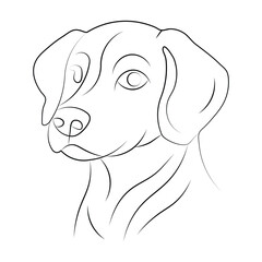 Cute cartoon vector illustration of a girl with her pet puppy dog