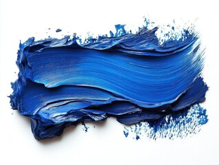 Abstract Blue Paint Stroke Texture Background Image